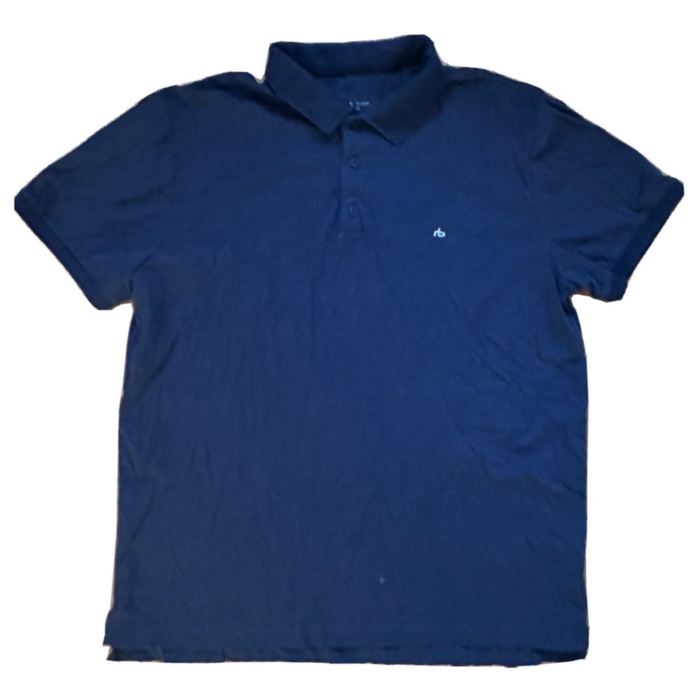 Rag & Bone Polo Men's XL Black New York Standard Short Sleeve Polo Shirt